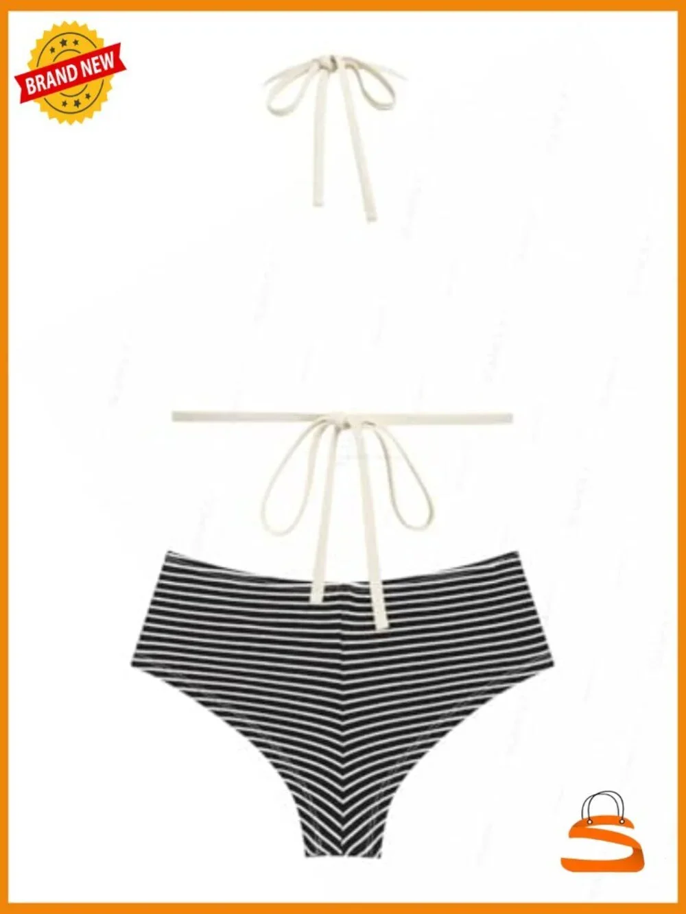 Vintage Polka Dot Grommet Lace Up Full Coverage Bikini Set X-Small